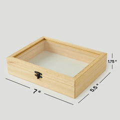 Pencereli Ahşap Hediye Kutusu (14 x 18 x 42 cm) - Çok Amaçlı Sunum Kutusu