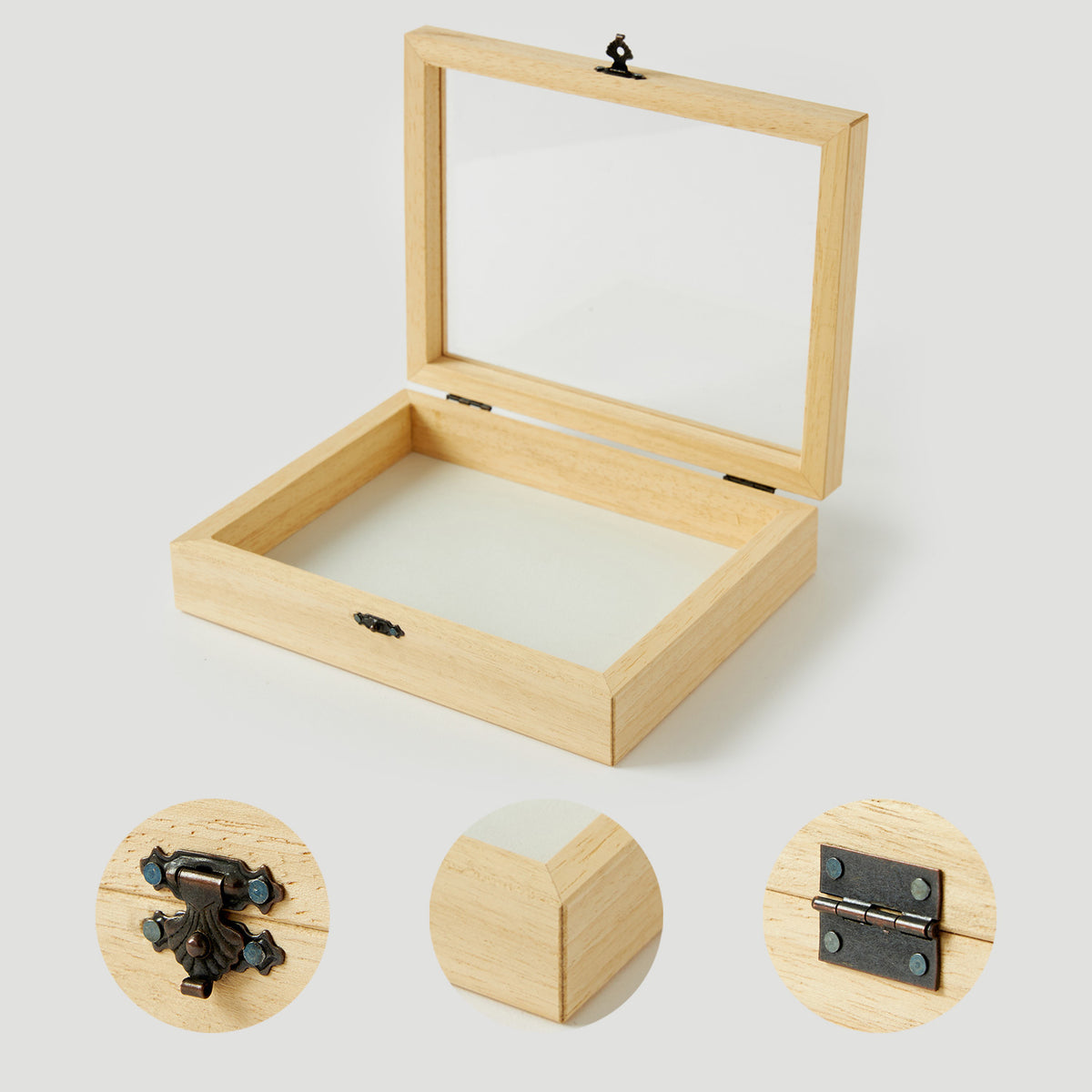 Pencereli Ahşap Hediye Kutusu (14 x 18 x 42 cm) - Çok Amaçlı Sunum Kutusu