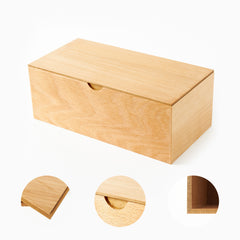Hinged Lid Beech Box 5.9 x 11.8 x 4.5 inches