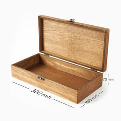 Beech Gift Clasped Wooden Box - Decorative Wooden Box 5.9 x 11.8 x 2.8 inches