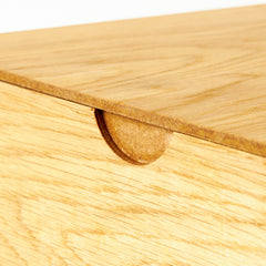Oak Box - Large Wooden Chest Box 28 x 36 x15.5 cm