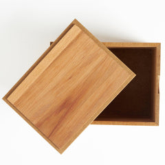Ahşap Kayın Kutu - Geçme Kapaklı Kutu 15 x 20 x 11,5 cm