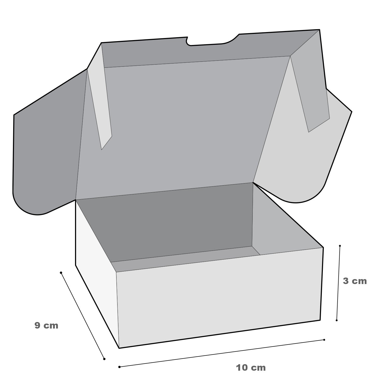 Karton Kutu - 10 x 9 x 3 cm