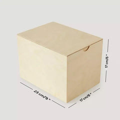 Ahşap Saklama Kutusu - Geçme Kapaklı Ahşap Kutu 17 x 23 x 17 cm