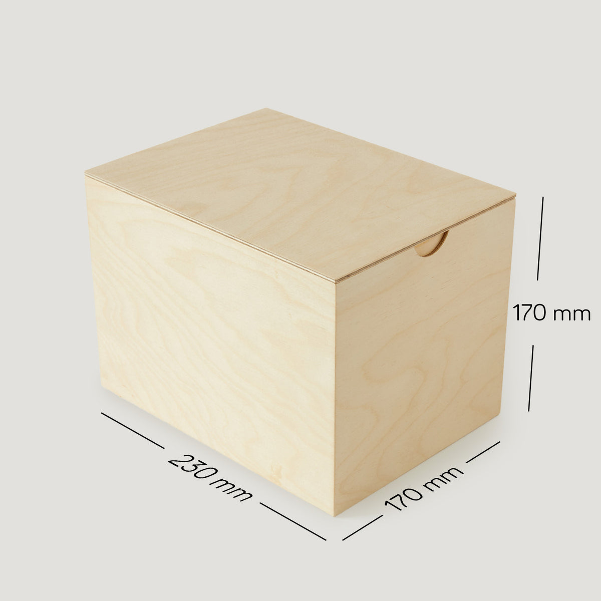 Wooden Storage Box - Hinged Wooden Box 6.7 x 9.1 x 6.7 inches