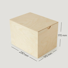 Wooden Storage Box - Hinged Wooden Box 6.7 x 9.1 x 6.7 inches
