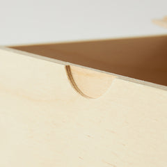 Wooden Storage Box - Hinged Wooden Box 6.7 x 9.1 x 6.7 inches