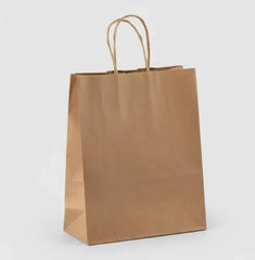 Burgu Saplı Kraft Kağıt Poşet 32 x 12 x 41 cm