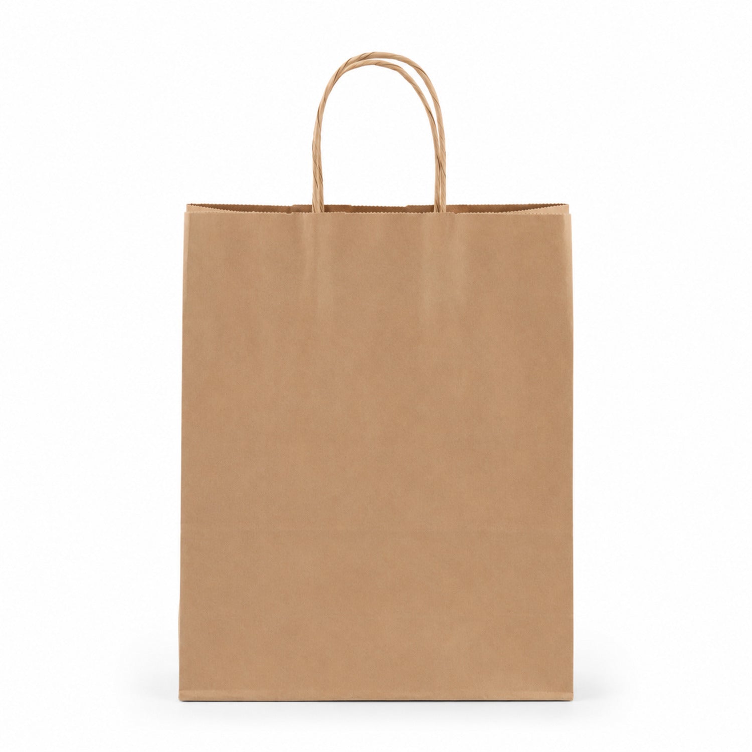 Burgu Saplı Kraft Kağıt Poşet 32 x 12 x 41 cm
