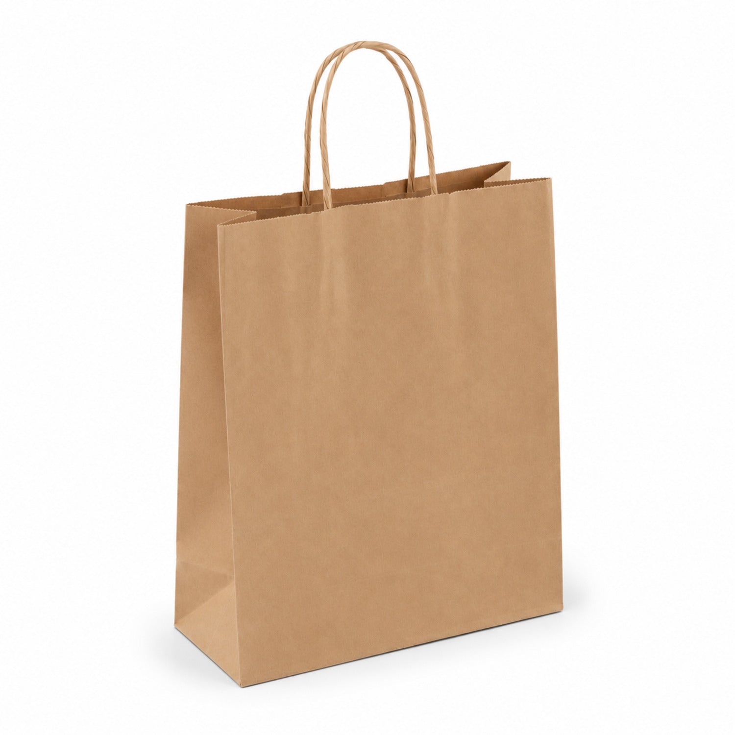 Burgu Saplı Kraft Kağıt Poşet 32 x 12 x 41 cm