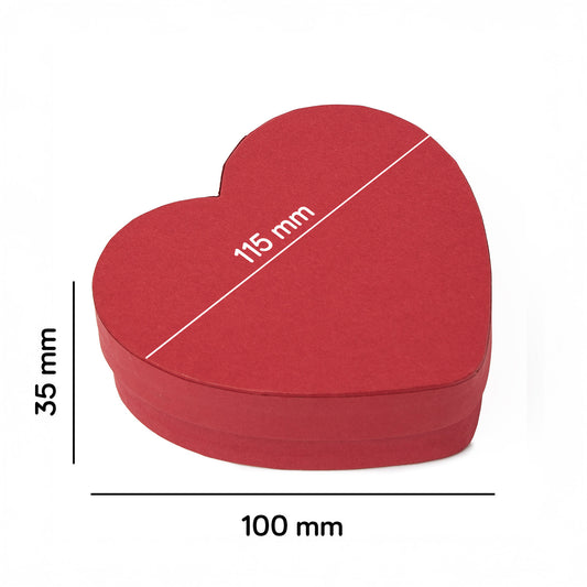 Kırmızı Karton Kalp Kutu 11,5 x 10 x 3,5 cm