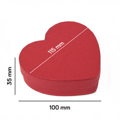 Red Cardboard Heart Box 11.5 x 10 x 3.5 cm