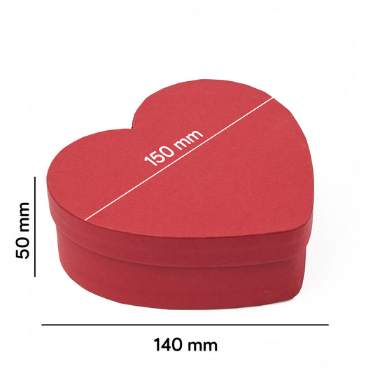 Kırmızı Karton Kalp Kutu 14x15x5 cm