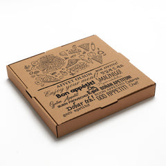 Baskılı Orta Boy Pizza Kutusu 28 x 28 x 4 cm