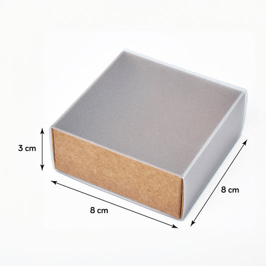 Asetat Pencere Karton Kutu - 8 x 8 x 3 cm