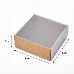 Asetat Pencereli Karton Kutu - 8 x 8 x 3 cm
