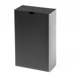 Semi-Transparent Sliding Lid Black Plastered Box - 24.5 x 15.5 x 7.5 cm